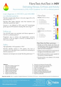 FibroTest-ActiTest para pacientes infectados con hepatitis C y VIH o hepatitis B y VIH